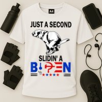 Just A Second Slidin' A Biden Cooling Performance Crew T-Shirt