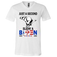 Just A Second Slidin' A Biden V-Neck T-Shirt