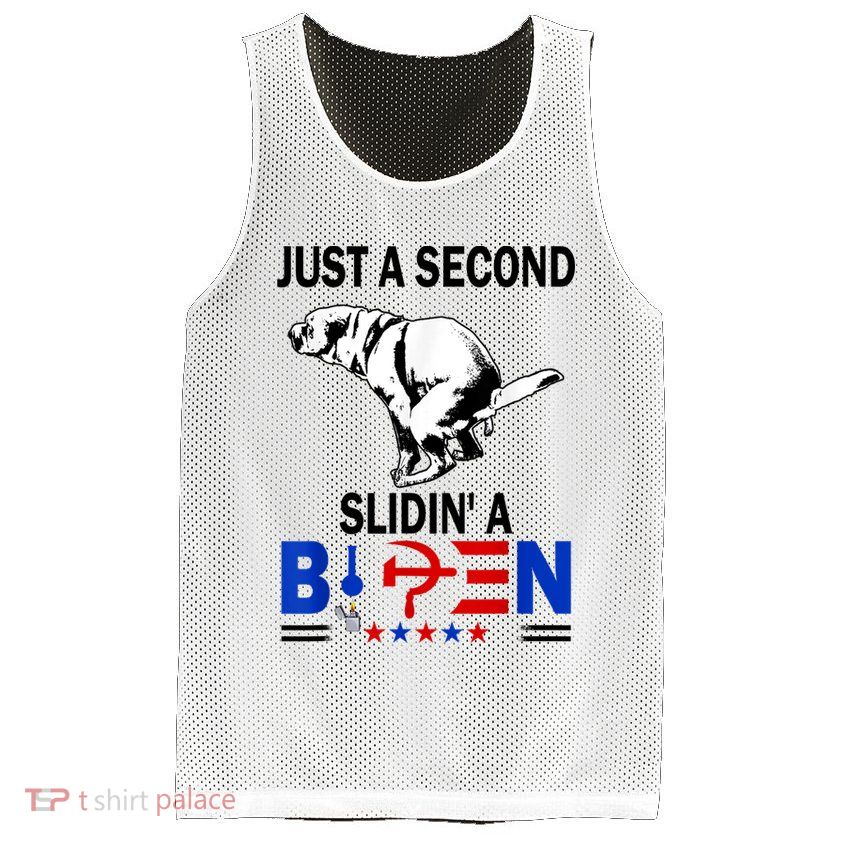 Just A Second Slidin' A Biden Mesh Reversible Basketball Jersey Tank