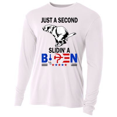 Just A Second Slidin' A Biden Cooling Performance Long Sleeve Crew