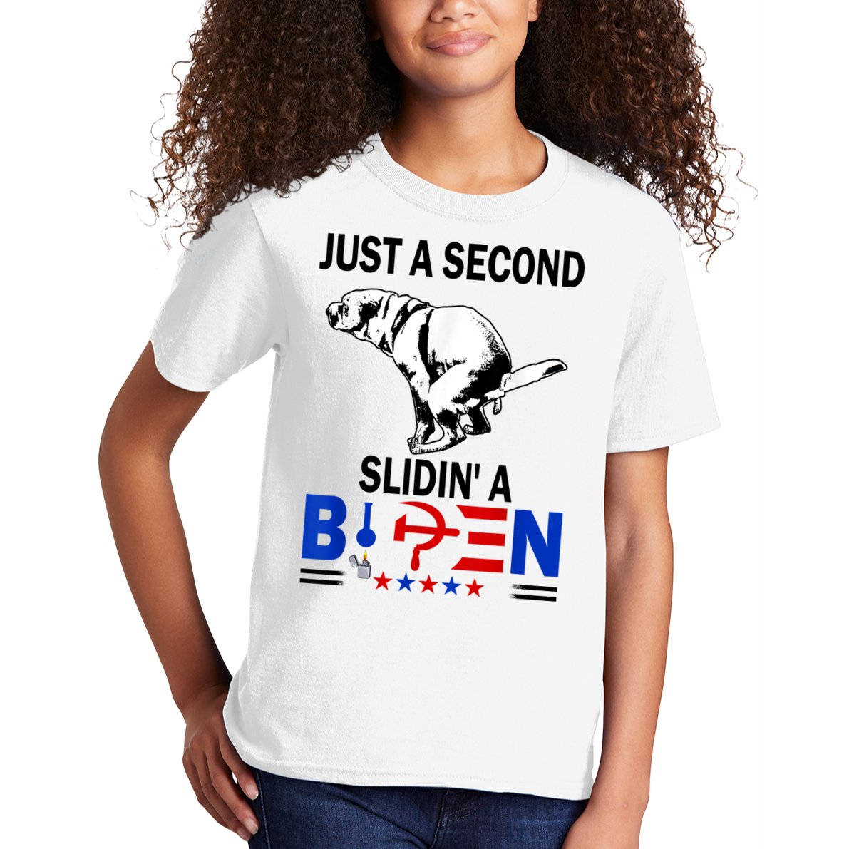 Just A Second Slidin' A Biden Kids T-Shirt
