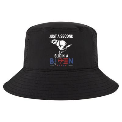 Just A Second Slidin A Biden Funny Joe Biden Cool Comfort Performance Bucket Hat