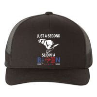 Just A Second Slidin A Biden Funny Joe Biden Yupoong Adult 5-Panel Trucker Hat