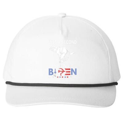 Just A Second Slidin A Biden Funny Joe Biden Snapback Five-Panel Rope Hat