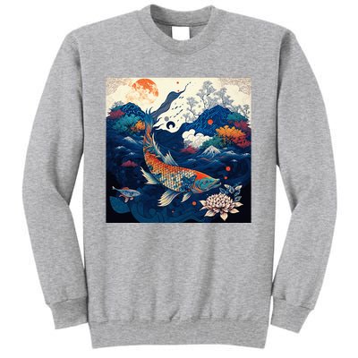 Japanese Art Samurai Aesthetic Koi Fish Tall Sweatshirt