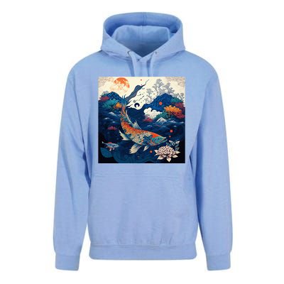 Japanese Art Samurai Aesthetic Koi Fish Unisex Surf Hoodie