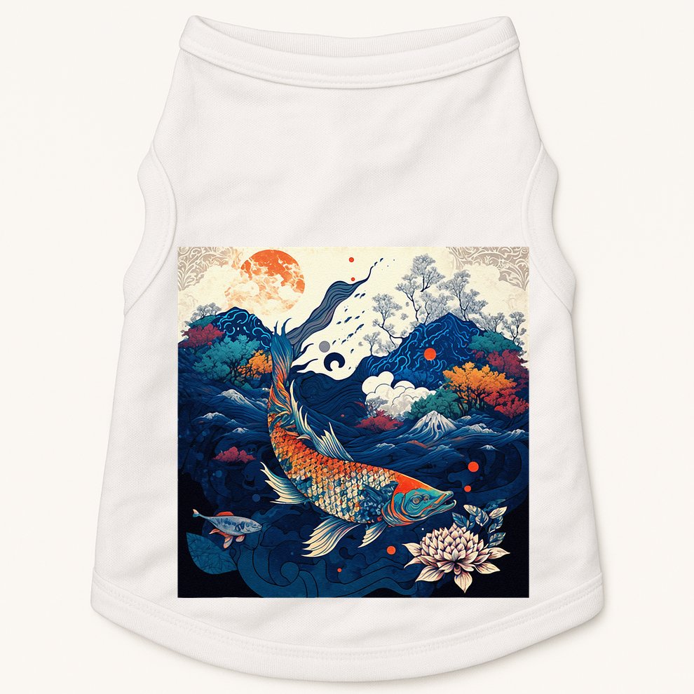Japanese Art Samurai Aesthetic Koi Fish Doggie Tank