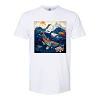 Japanese Art Samurai Aesthetic Koi Fish Softstyle CVC T-Shirt