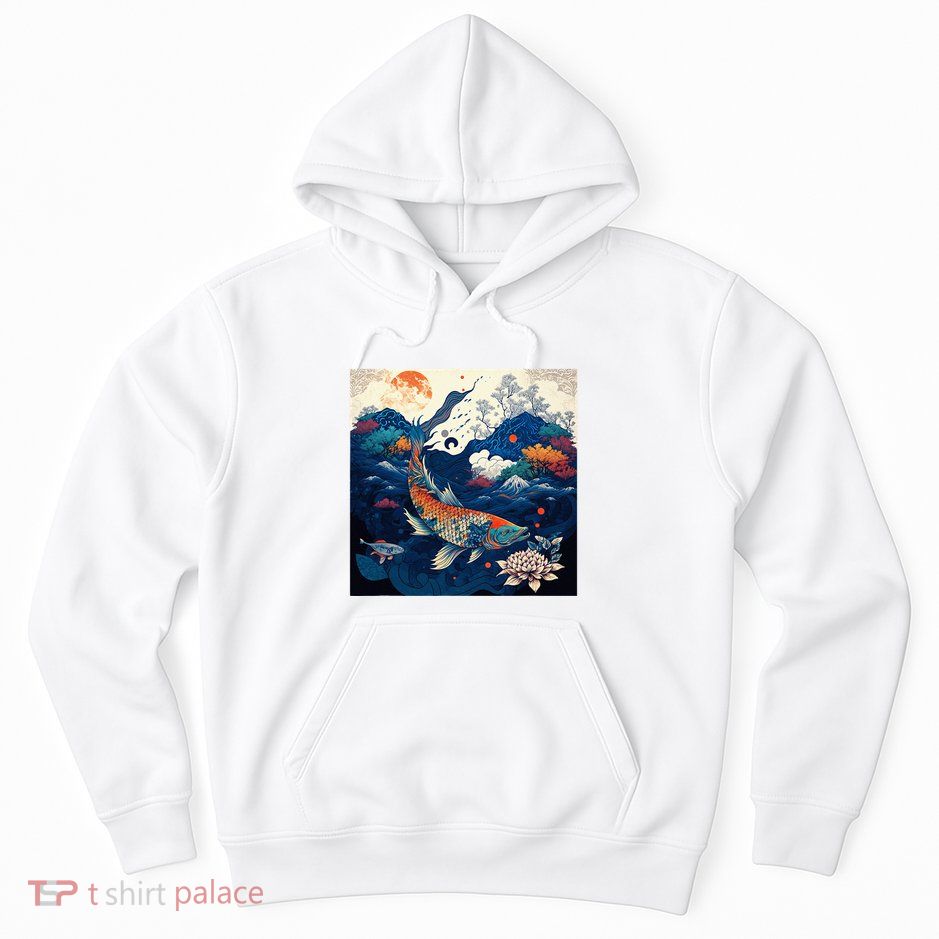 Japanese Art Samurai Aesthetic Koi Fish Hoodie