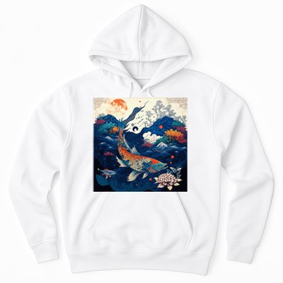 Japanese Art Samurai Aesthetic Koi Fish Hoodie