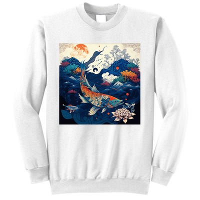 Japanese Art Samurai Aesthetic Koi Fish Sweatshirt