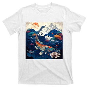 Japanese Art Samurai Aesthetic Koi Fish T-Shirt