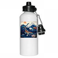 Japanese Art Samurai Aesthetic Koi Fish Aluminum Water Bottle