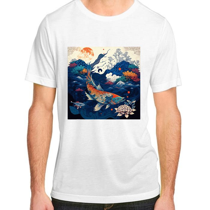 Japanese Art Samurai Aesthetic Koi Fish Adult ChromaSoft Performance T-Shirt