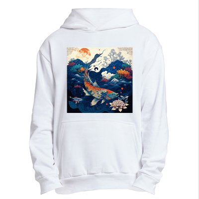 Japanese Art Samurai Aesthetic Koi Fish Urban Pullover Hoodie