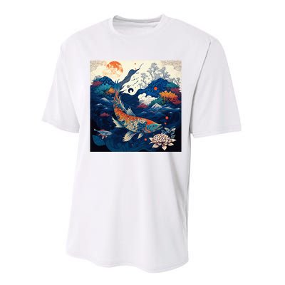 Japanese Art Samurai Aesthetic Koi Fish Performance Sprint T-Shirt