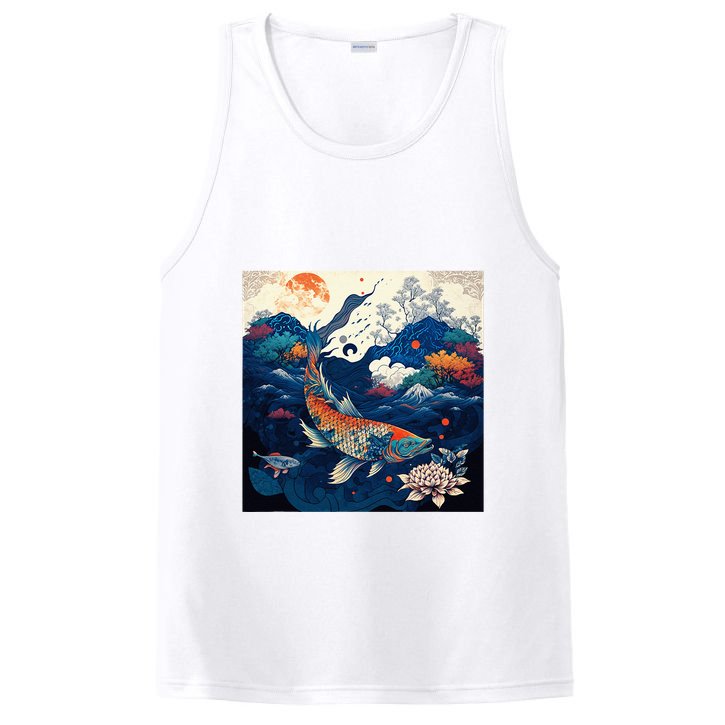 Japanese Art Samurai Aesthetic Koi Fish PosiCharge Competitor Tank