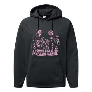 Jay And Silent Bob A WomanS Body Is Her Own Business Performance Fleece Hoodie