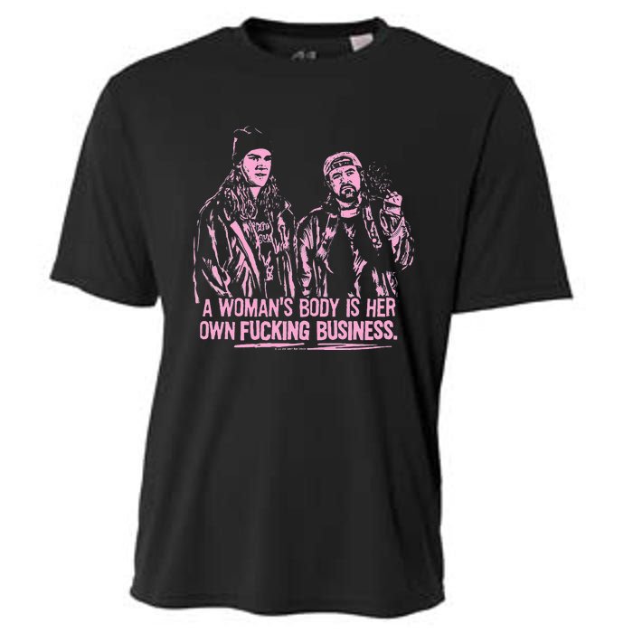 Jay And Silent Bob A WomanS Body Is Her Own Business Cooling Performance Crew T-Shirt