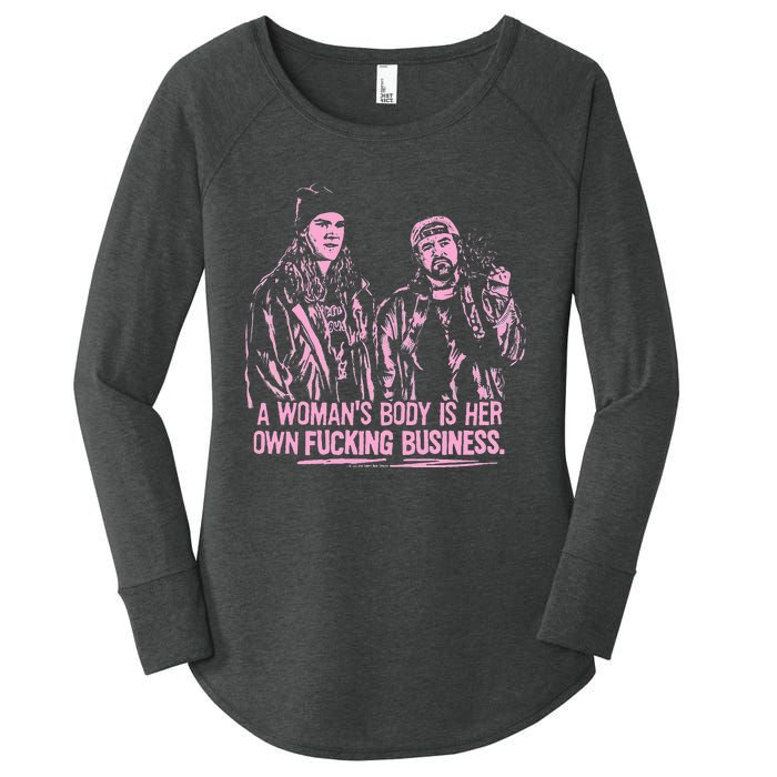 Jay And Silent Bob A WomanS Body Is Her Own Business Women's Perfect Tri Tunic Long Sleeve Shirt