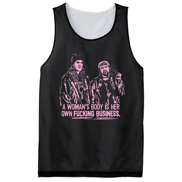 Jay And Silent Bob A WomanS Body Is Her Own Business Mesh Reversible Basketball Jersey Tank