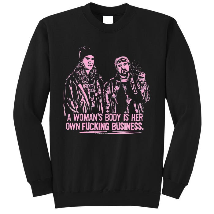 Jay And Silent Bob A WomanS Body Is Her Own Business Tall Sweatshirt