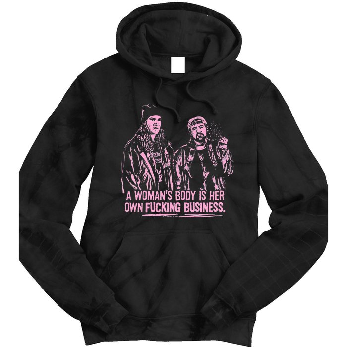 Jay And Silent Bob A WomanS Body Is Her Own Business Tie Dye Hoodie