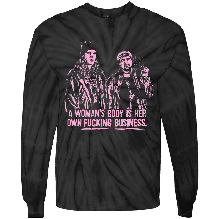 Jay And Silent Bob A WomanS Body Is Her Own Business Tie-Dye Long Sleeve Shirt