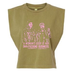 Jay And Silent Bob A WomanS Body Is Her Own Business Garment-Dyed Women's Muscle Tee