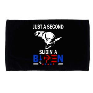 Just A Second Slidin' A Biden Funny Biden Microfiber Hand Towel