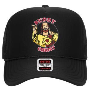 Jay And Silent Bob Buddy Christ Circle Portrait High Crown Mesh Back Trucker Hat