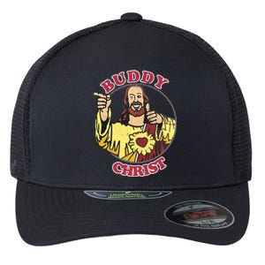 Jay And Silent Bob Buddy Christ Circle Portrait Flexfit Unipanel Trucker Cap