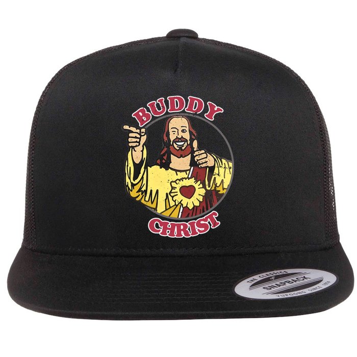 Jay And Silent Bob Buddy Christ Circle Portrait Flat Bill Trucker Hat