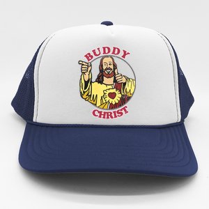 Jay And Silent Bob Buddy Christ Circle Portrait Trucker Hat