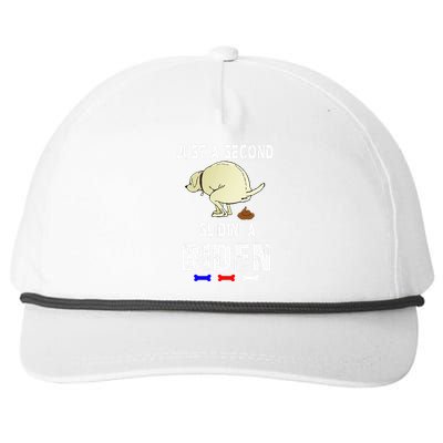 Just A Second Sliding Funny Saying Biden President Snapback Five-Panel Rope Hat