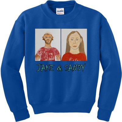 Jake And Sandy Portraits Kids Sweatshirt