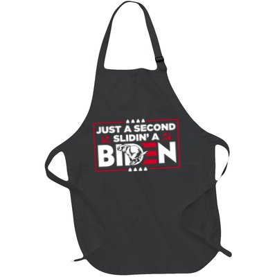 Just A Second Slidin' A Biden Full-Length Apron With Pockets