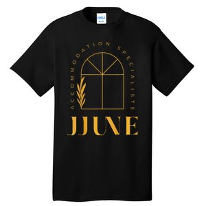 Jjune Accommodation Specialists Frontback Gold Tall T-Shirt