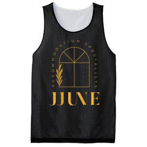 Jjune Accommodation Specialists Frontback Gold Mesh Reversible Basketball Jersey Tank