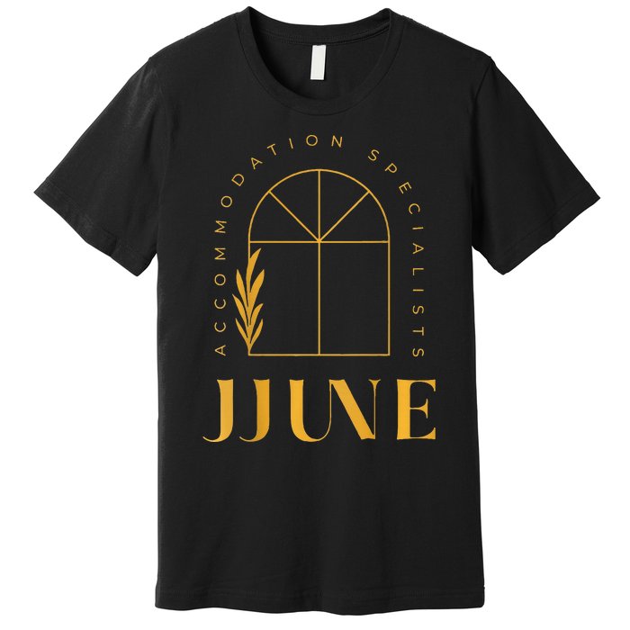 Jjune Accommodation Specialists Frontback Gold Premium T-Shirt