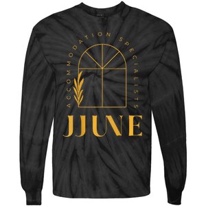 Jjune Accommodation Specialists Frontback Gold Tie-Dye Long Sleeve Shirt