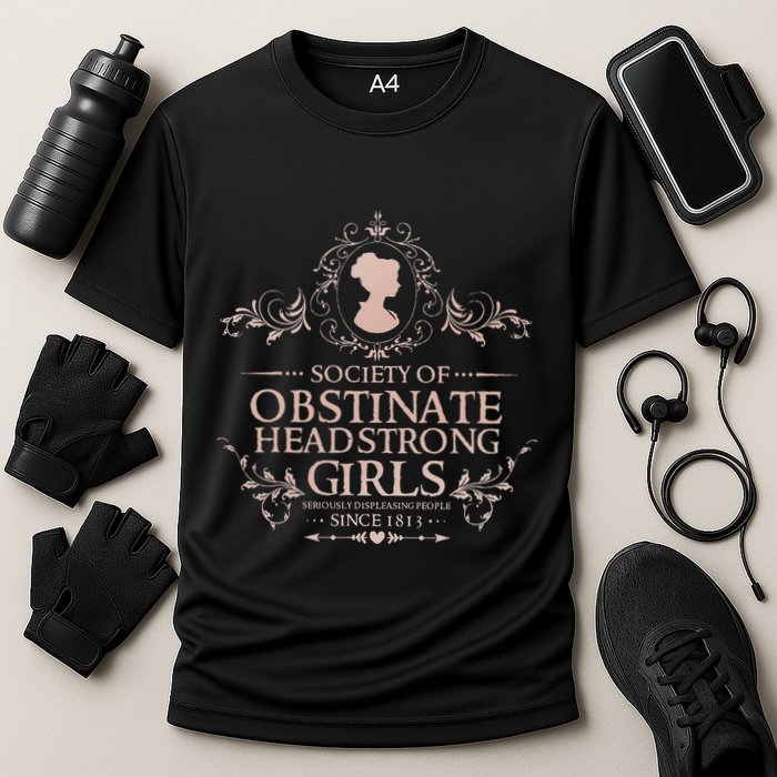 Jane Austen Society Of Obstinate Headstrong Cooling Performance Crew T-Shirt