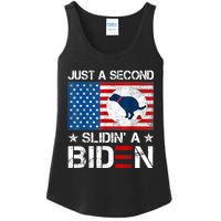 Just A Second Slidin' A Biden Funny Biden Ladies Essential Tank