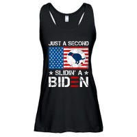 Just A Second Slidin' A Biden Funny Biden Ladies Essential Flowy Tank