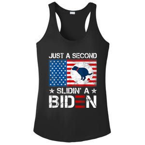 Just A Second Slidin' A Biden Funny Biden Ladies PosiCharge Competitor Racerback Tank