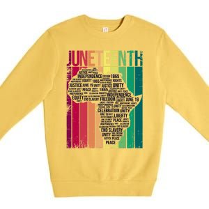 Juneteenth African Slave Freedom Black Mom Dad Cute Gift Premium Crewneck Sweatshirt