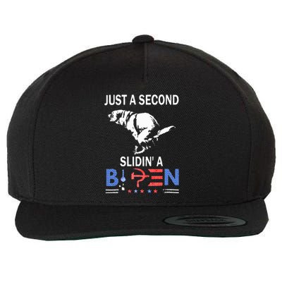 Just A Second Slidin A Biden Wool Snapback Cap