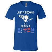 Just A Second Slidin A Biden V-Neck T-Shirt