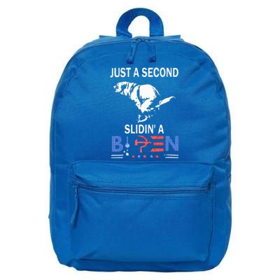 Just A Second Slidin A Biden 16 in Basic Backpack