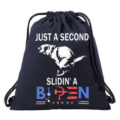 Just A Second Slidin A Biden Drawstring Bag